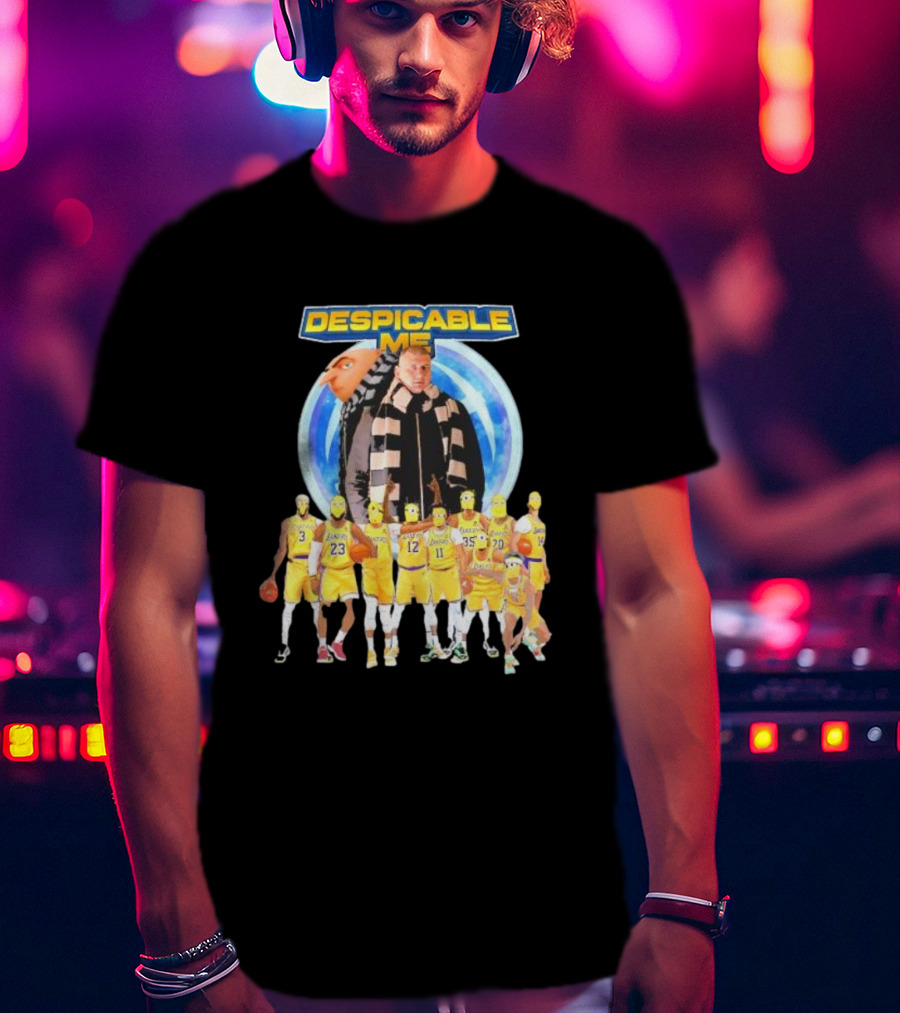 Despicable Me Nikola Jokic Los Angeles Lakers Minion Team T-Shirt