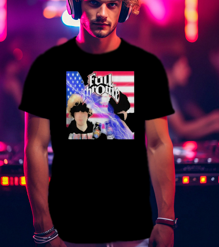 Full Throttle Stars And Stripes Energy Drink Lightning Burst T-Shirt