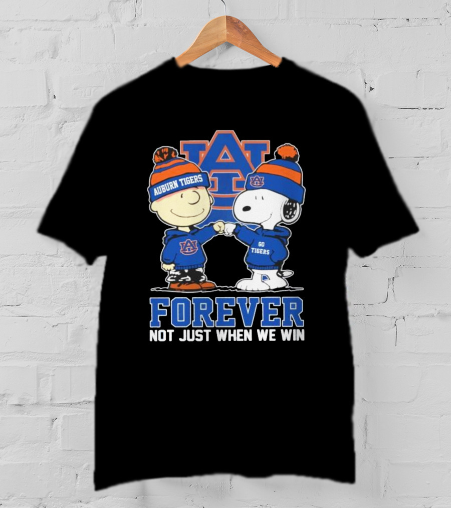 Snoopy Charlie Brown Auburn Tigers Forever Loyalty Not Just When We Win T-Shirt