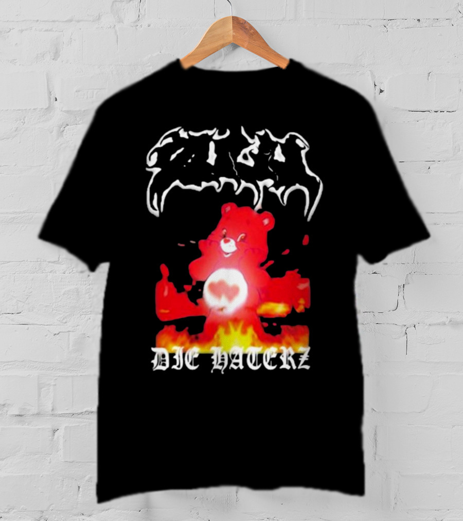 Zulu Bear Die Haterz Burning Heart T-Shirt