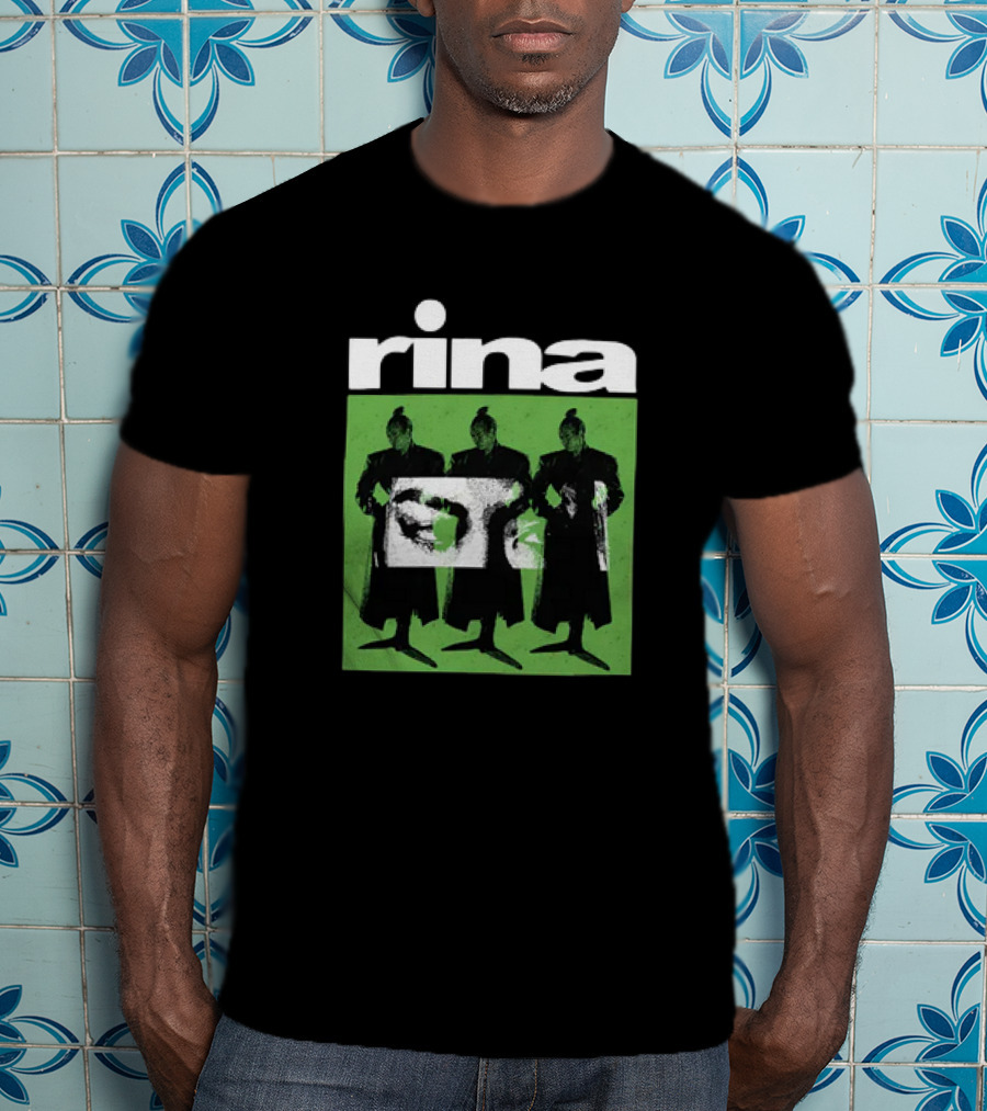 Rina Sawayama Triple Silhouette Black And Green T-Shirt