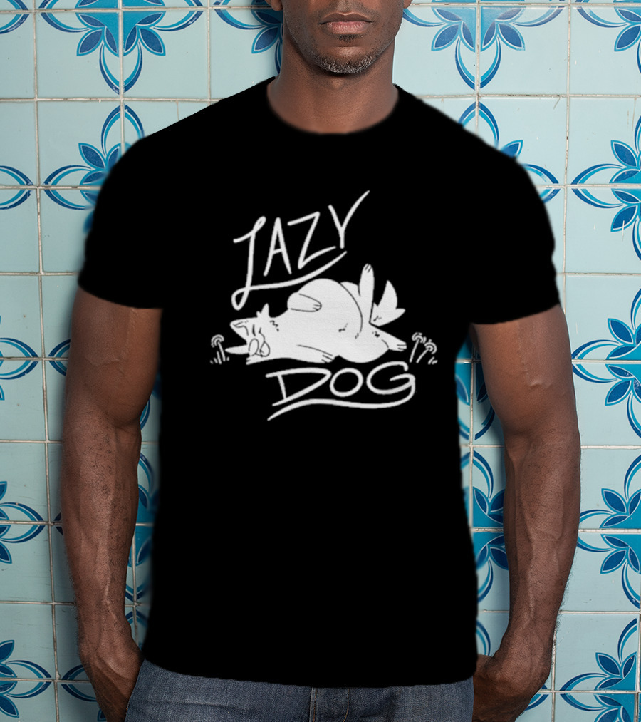 Lazy Dog Sleeping Art By Sloshdog T-Shirt