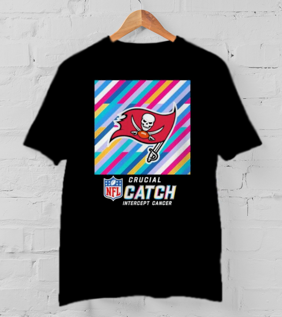 Tampa Bay Buccaneers NFL Crucial Catch Intercept Cancer T-Shirt