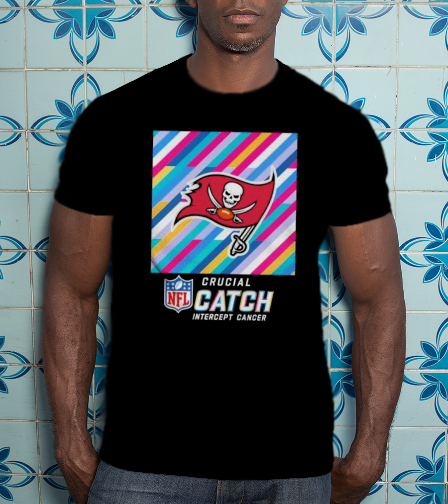 Tampa Bay Buccaneers NFL Crucial Catch Intercept Cancer T-Shirt