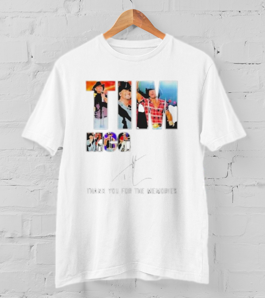 TIM MCGRAW THANK YOU FOR THE MEMORIES SIGNATURE ICONIC STAGE PERFORMANCES T-Shirt