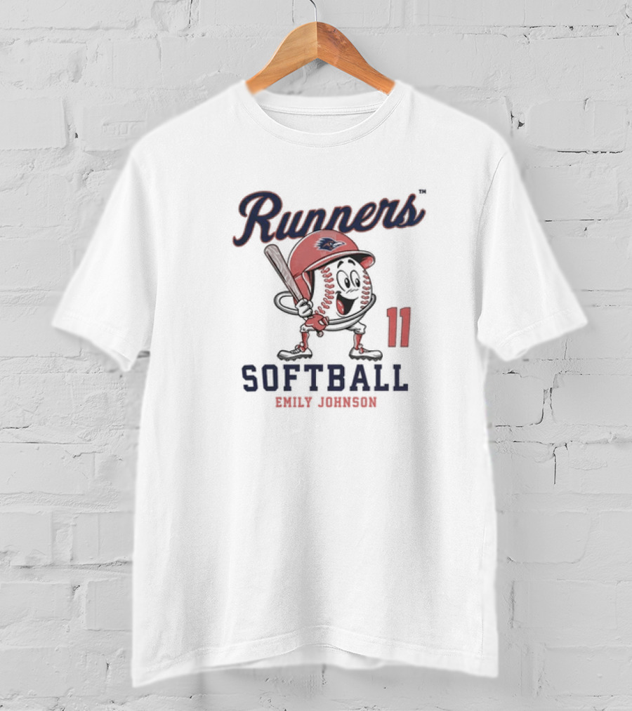 Runners Softball Emily Johnson 11 Fashion Shersey T-Shirt