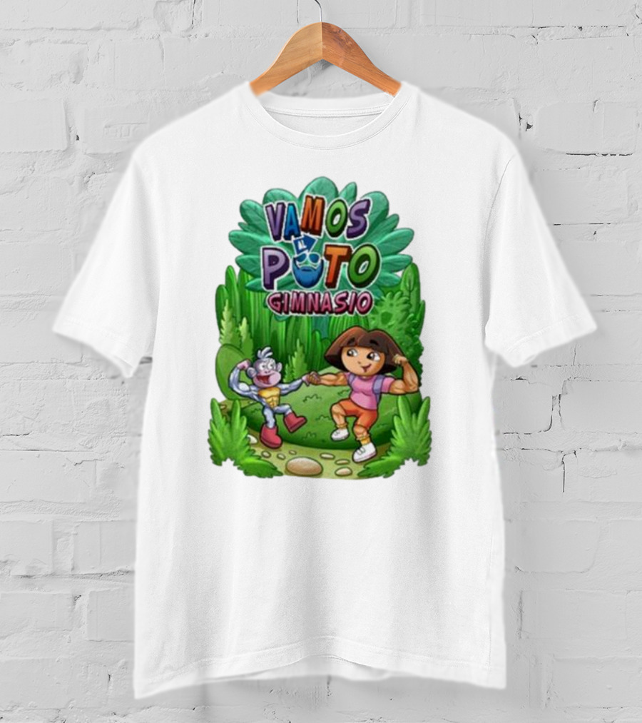 Vamos Al Puto Gimnasio Parody Cartoon Characters Fitness T-Shirt