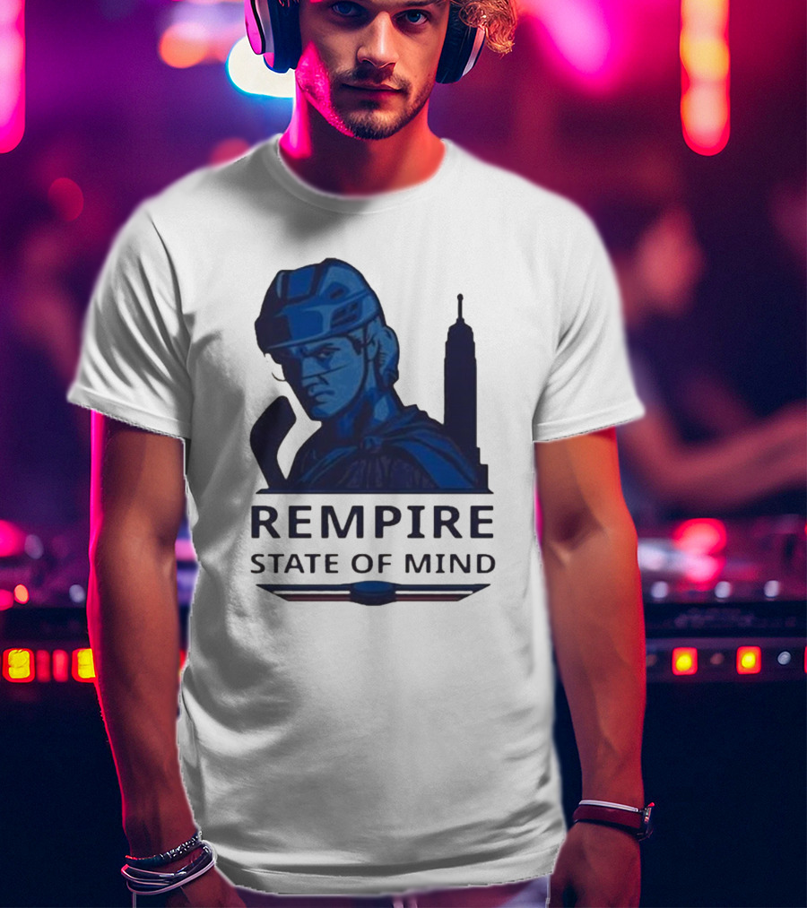 Rempire State Of Mind Matt Rempe New York Rangers Hockey Skyline T-Shirt