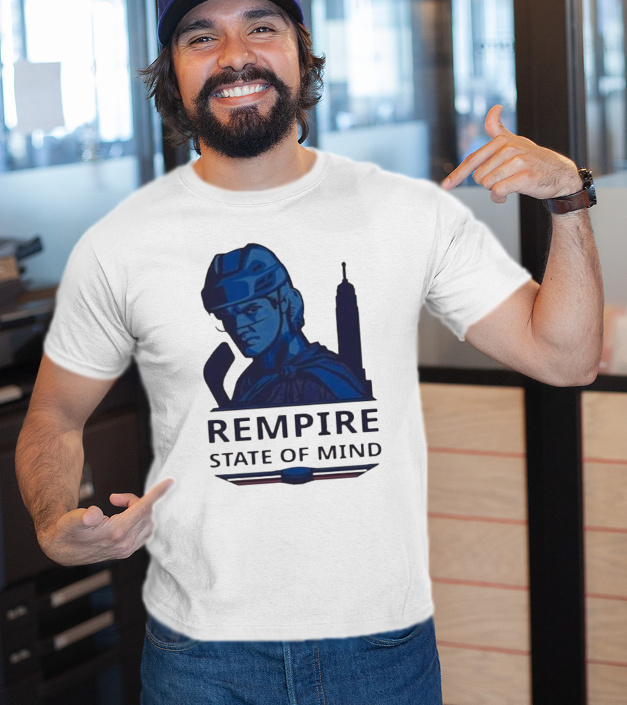 Rempire State Of Mind Matt Rempe New York Rangers Hockey Skyline T-Shirt