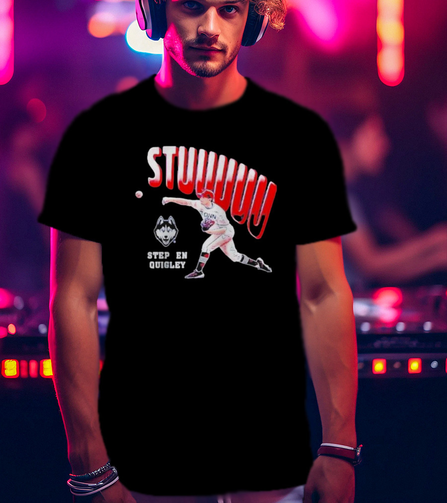 Stuuu Stephen Quigley UConn Huskies Baseball T-Shirt