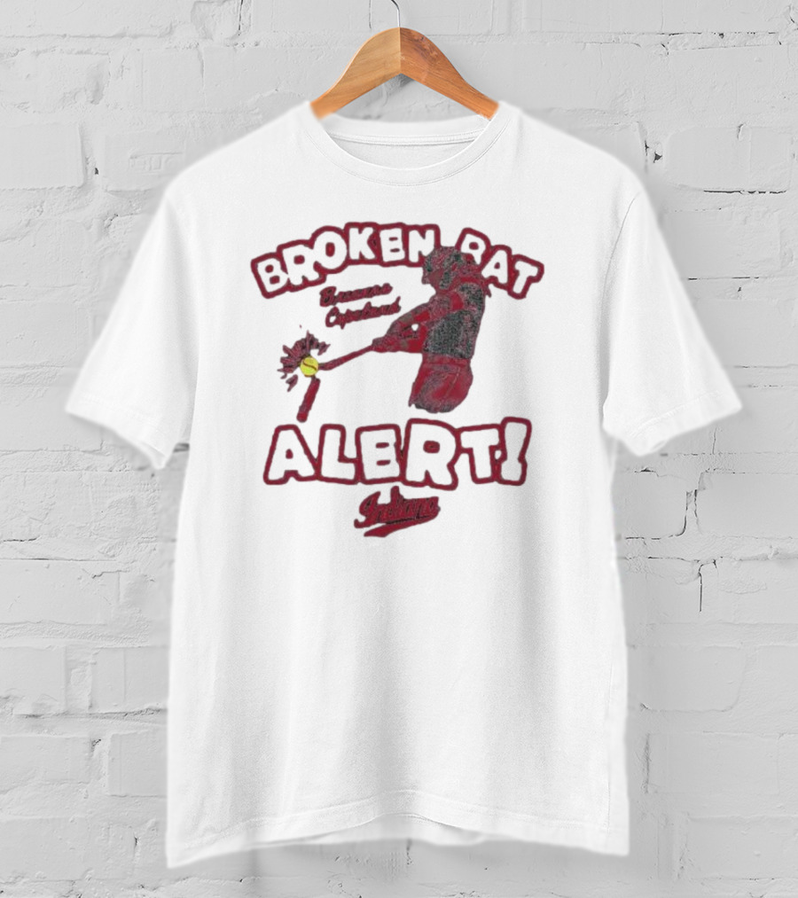 Broken Bat Alert Brianna Copeland Indiana Baseball Swing T-Shirt