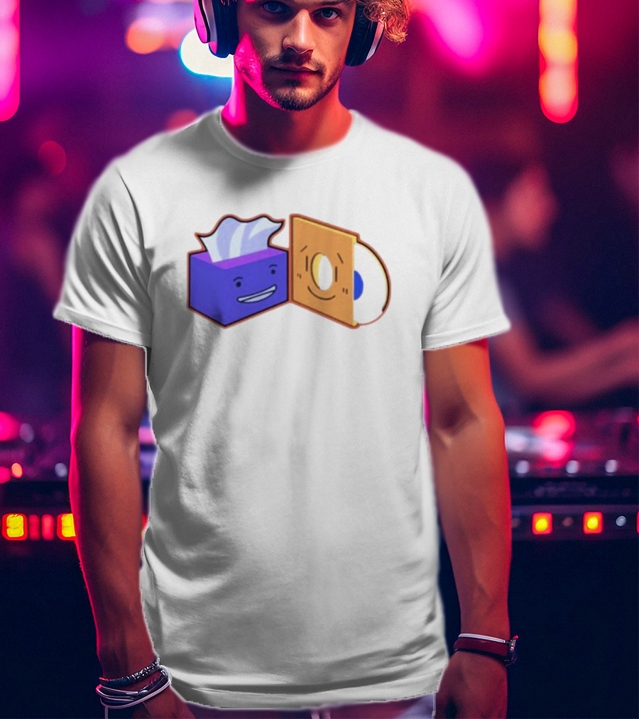 Burner The Strangers Tissue And Vinyl Record Faces T-Shirt