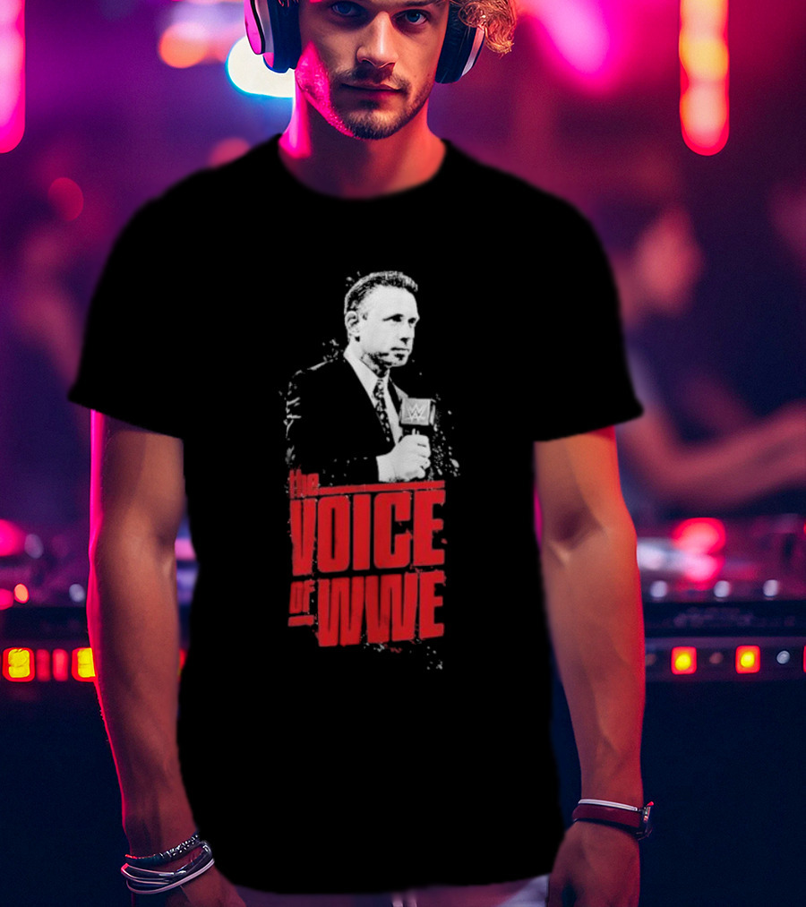 Michael Cole The Voice Of WWE Microphone T-Shirt