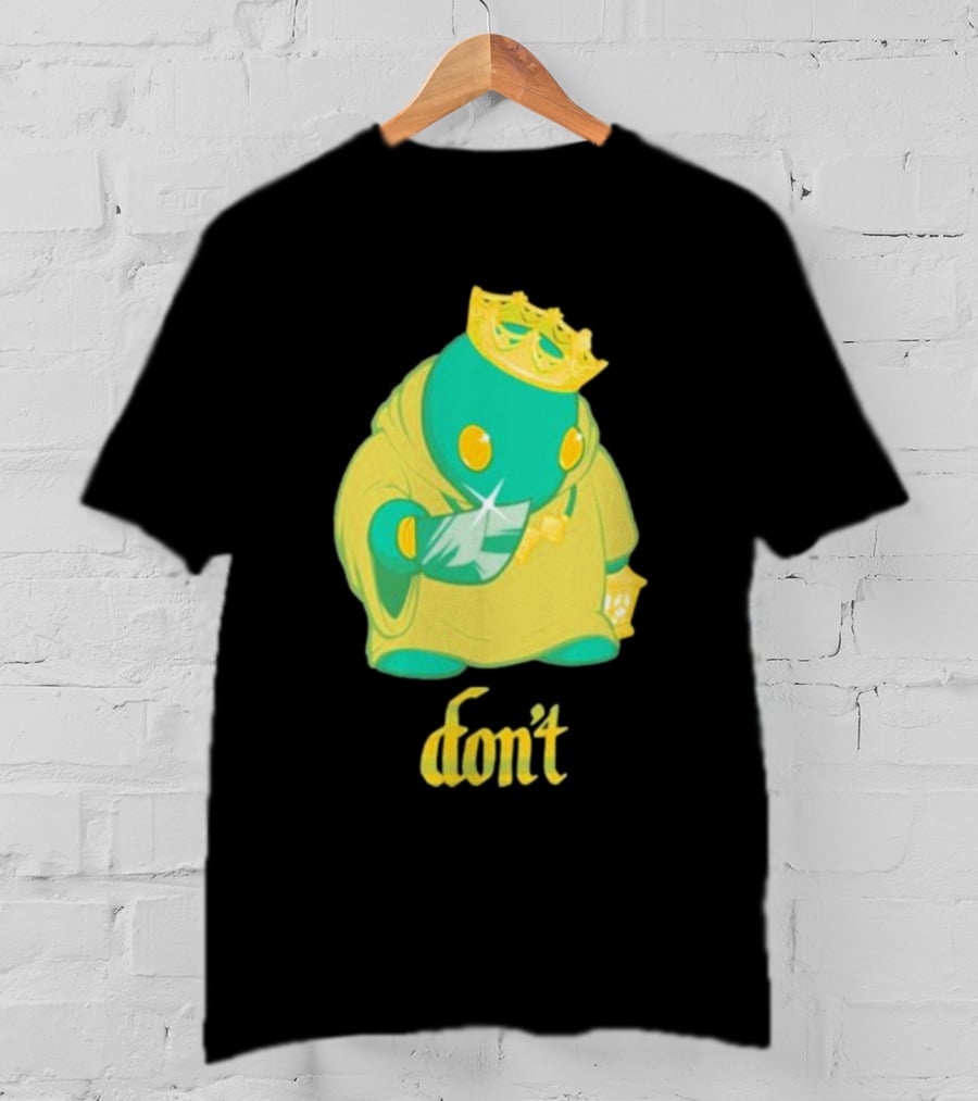The Yetee King Don’t Green Creature With Crown And Crystal T-Shirt