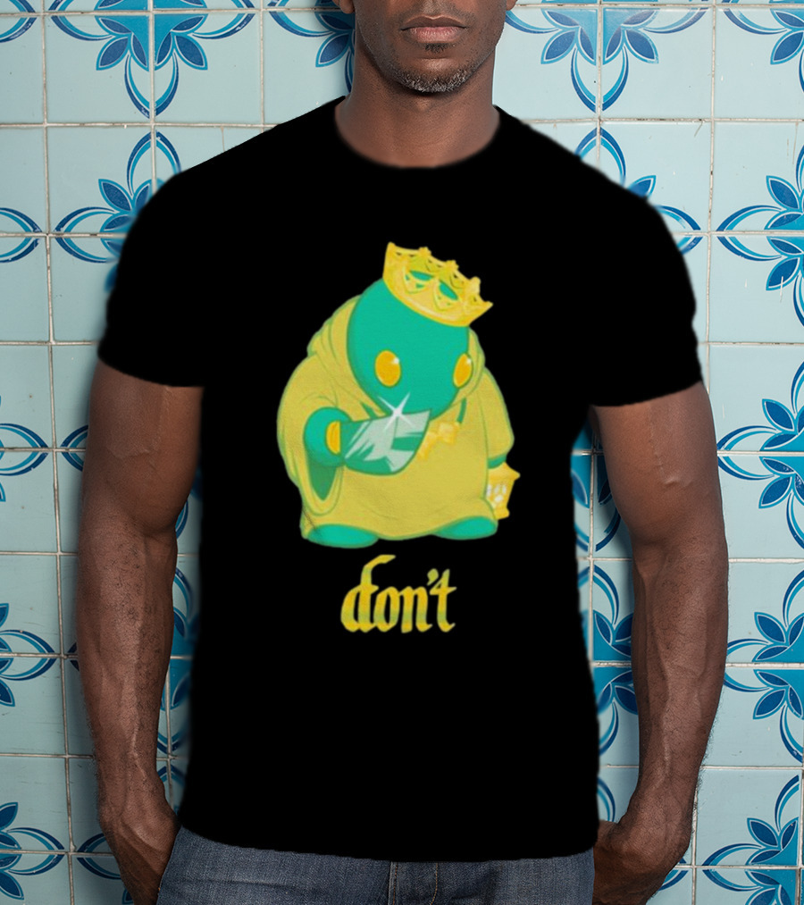 The Yetee King Don’t Green Creature With Crown And Crystal T-Shirt