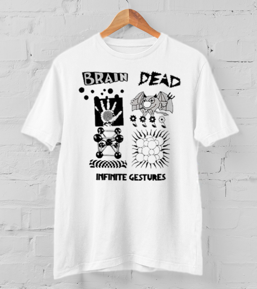 Wearebraindead Brain Dead Infinite Gestures Hand Bat Symbols T-Shirt