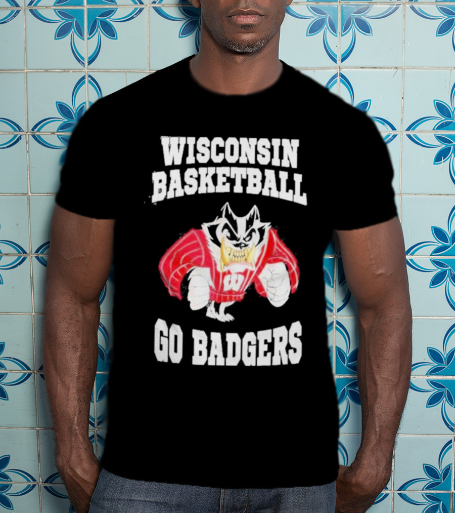 Wisconsin Basketball Go Badgers Mascot Wisconsin Badgers T-Shirt