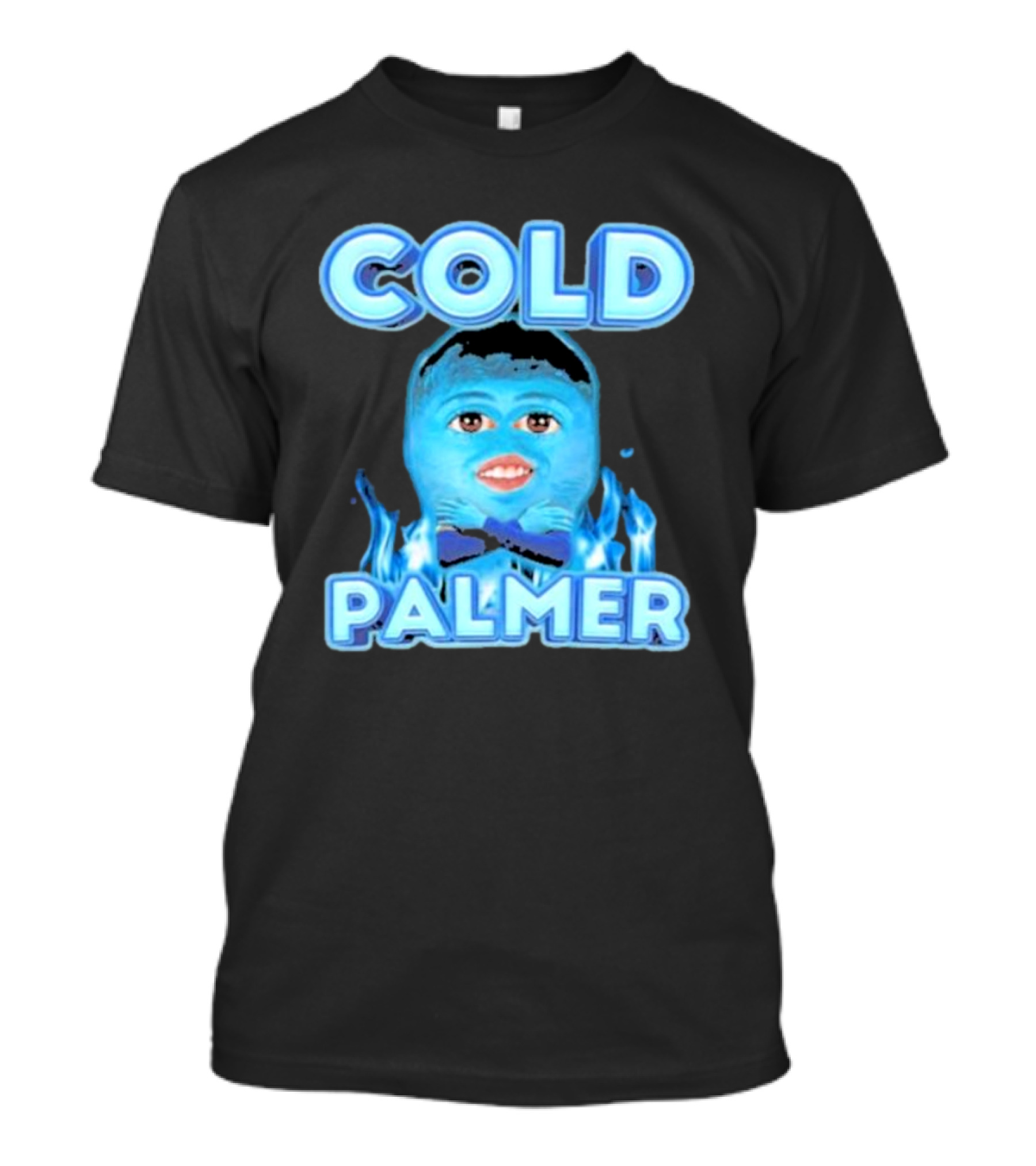 Cold Palmer Frozen Face With Blue Flames T-Shirt