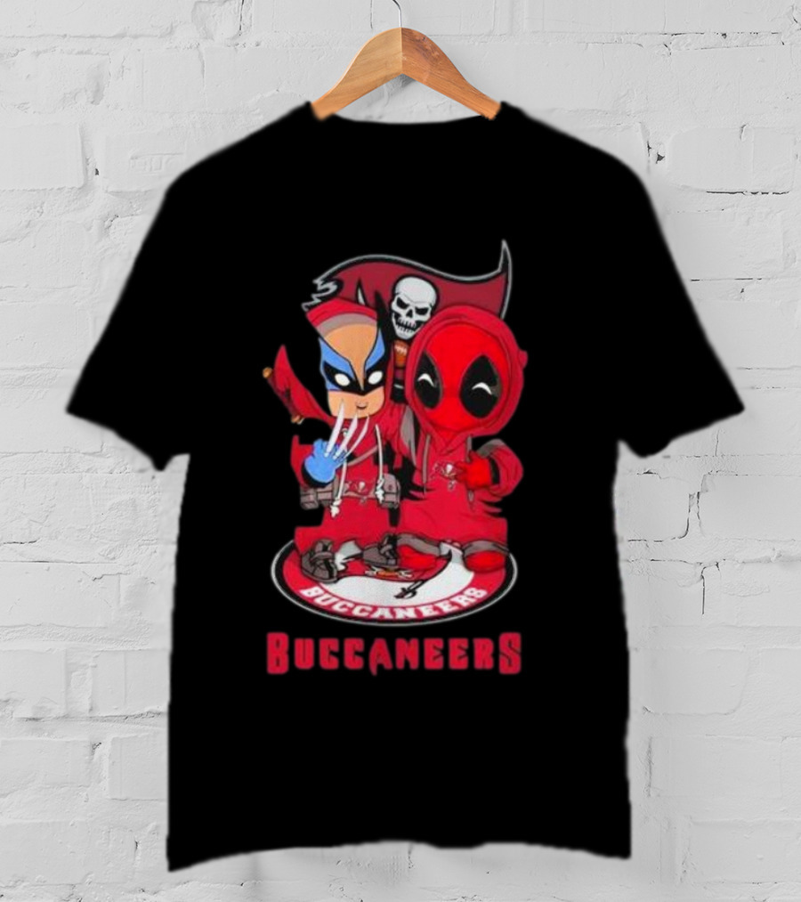 Tampa Bay Buccaneers Marvel Wolverine Deadpool Buccaneers T-Shirt