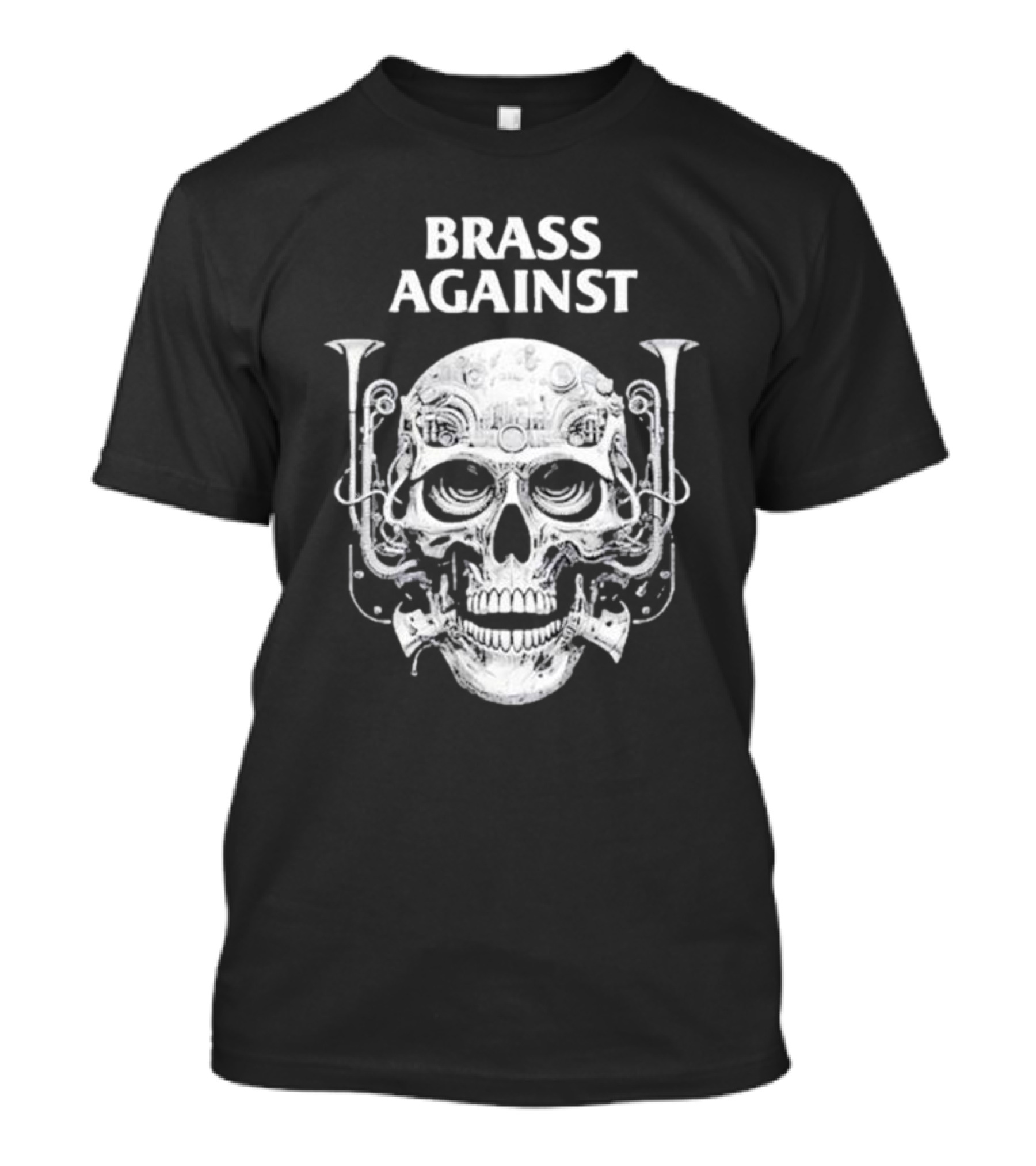 Brass Against Skull And Horns T-Shirt