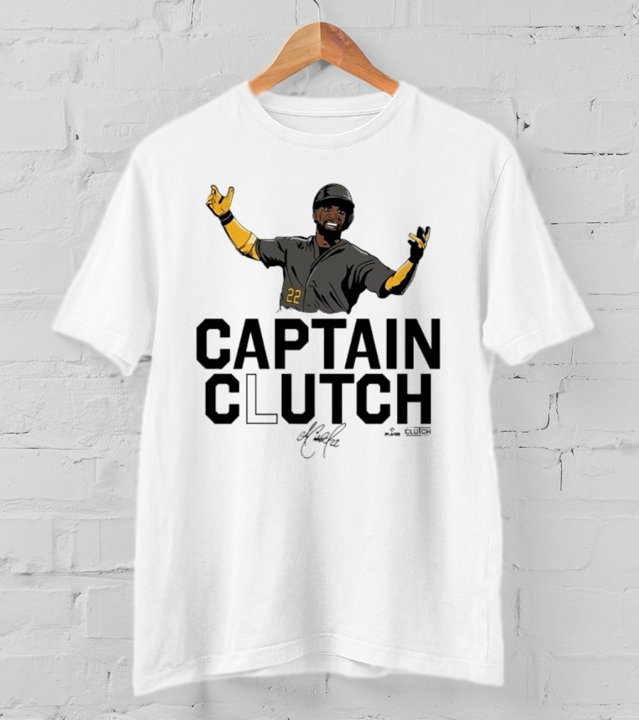 Captain Clutch Andrew McCutchen 22 Signature Gesture T-Shirt