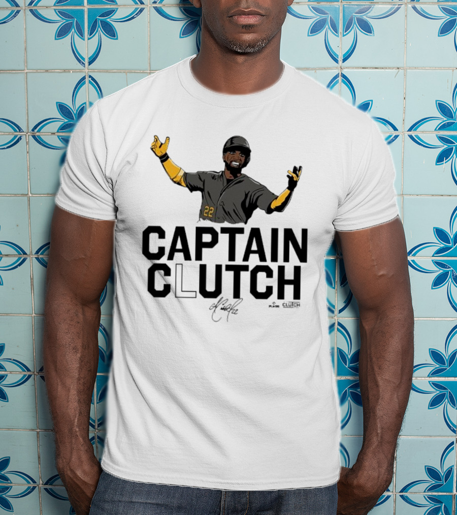 Captain Clutch Andrew McCutchen 22 Signature Gesture T-Shirt
