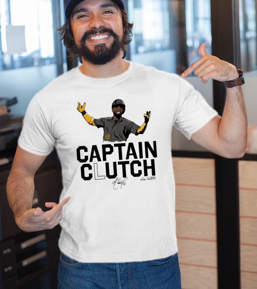 Captain Clutch Andrew McCutchen 22 Signature Gesture T-Shirt