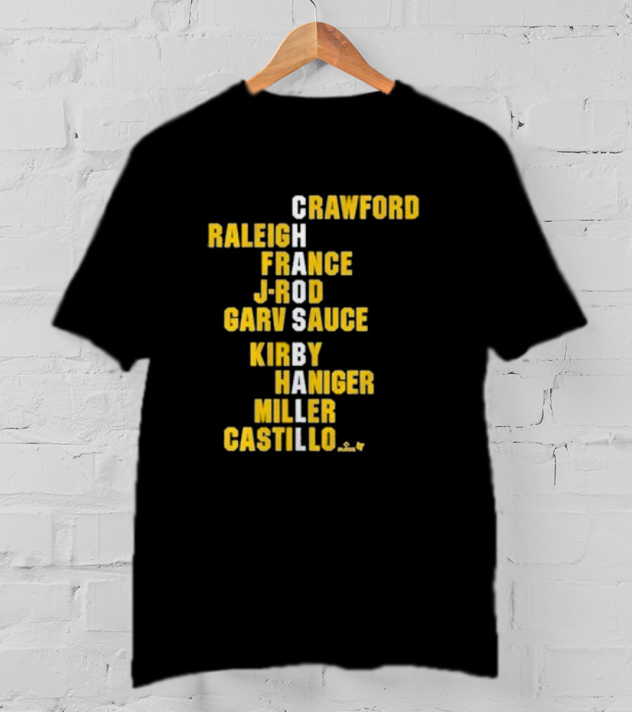 Crawford Raleigh France J-Rod Garv Sauce Kirby Haniger Miller Castillo Chaos Ball Names T-Shirt