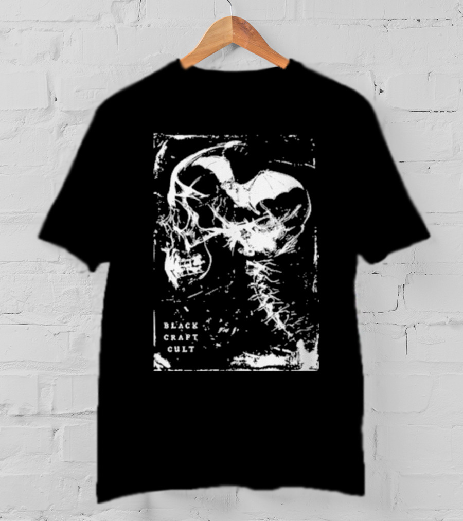 Black Craft Cult Skull Bat T-Shirt