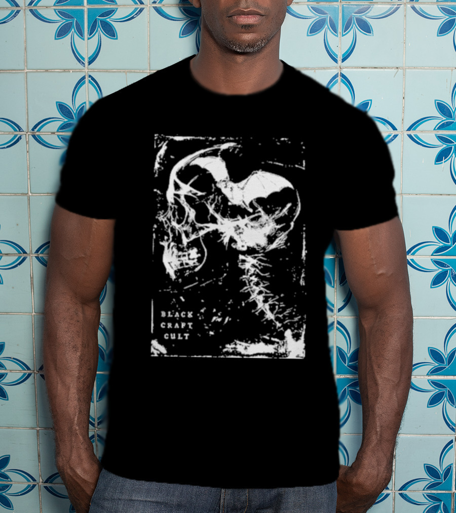 Black Craft Cult Skull Bat T-Shirt