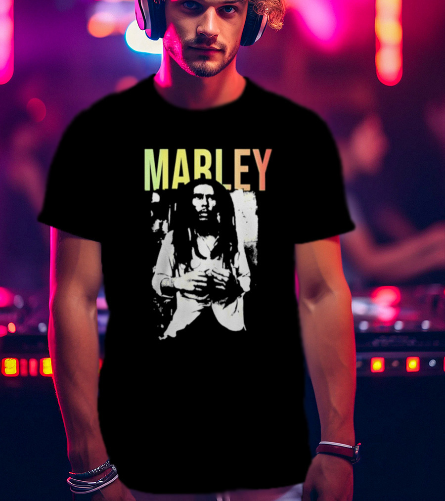 MARLEY Bob Marley Band Iconic Reggae Legend T-Shirt