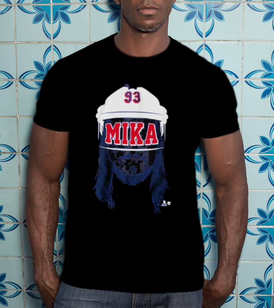 Mika Zibanejad 93 Mika Hockey Helmet T-Shirt