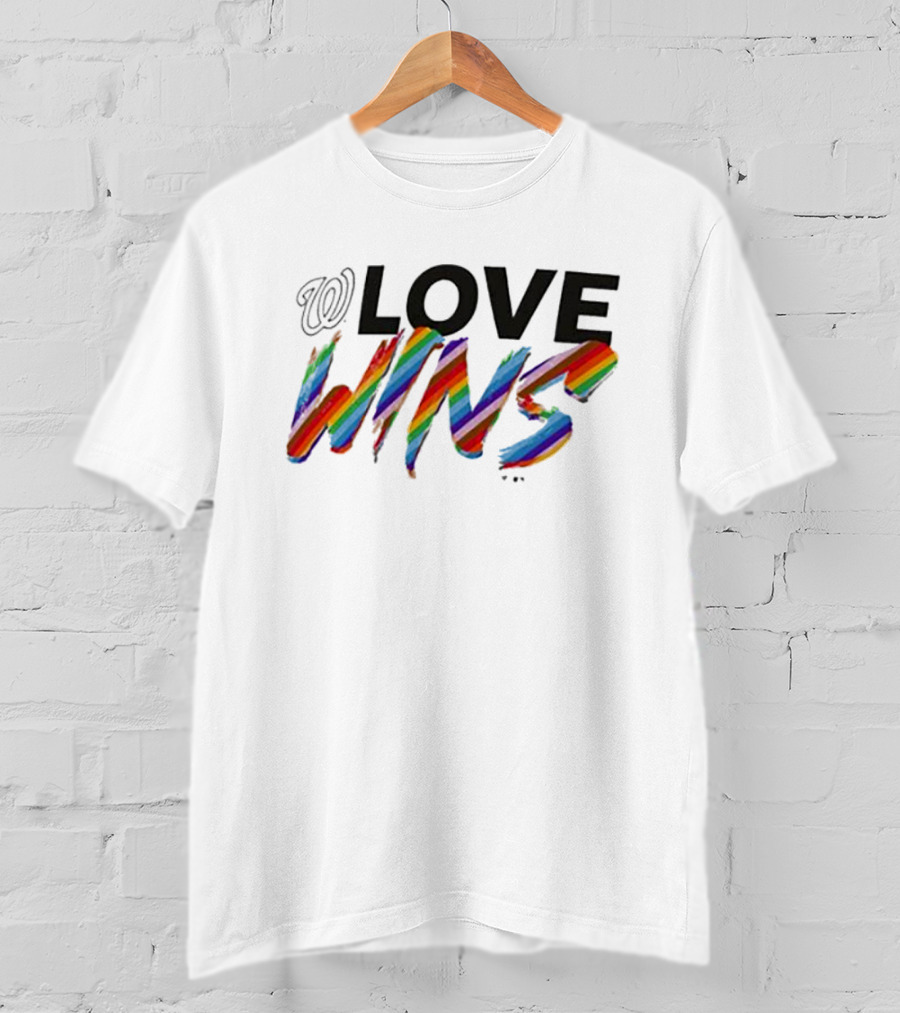 Washington Nationals Love Wins Rainbow Pride Colors T-Shirt