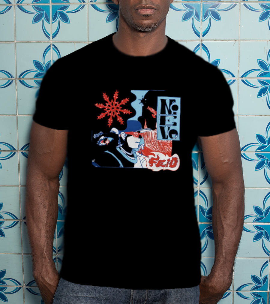 Ferxxo Merch Store Feid Nieve Snowflake Graphic Hip-Hop T-Shirt