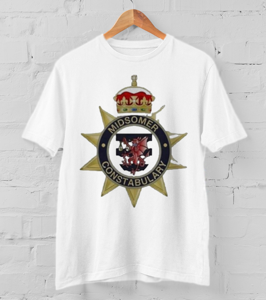 Midsomer Constabulary Badge With Crown And Dragon Emblem T-Shirt