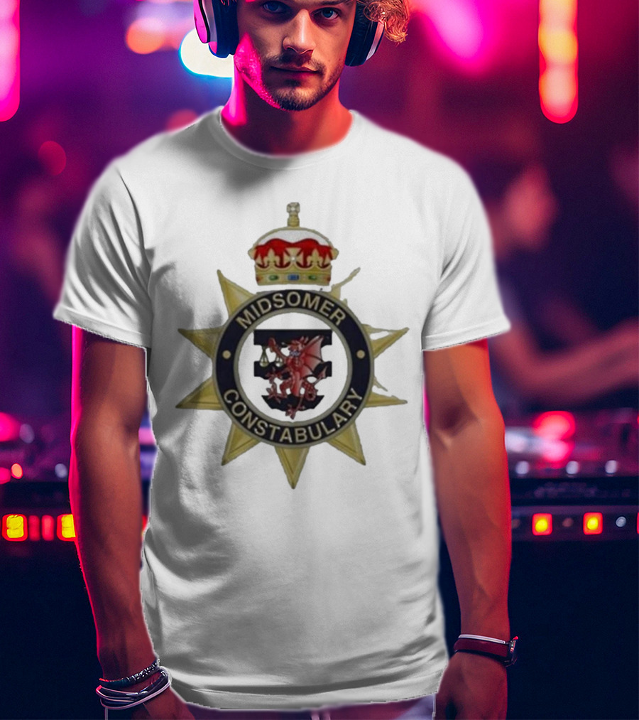 Midsomer Constabulary Badge With Crown And Dragon Emblem T-Shirt