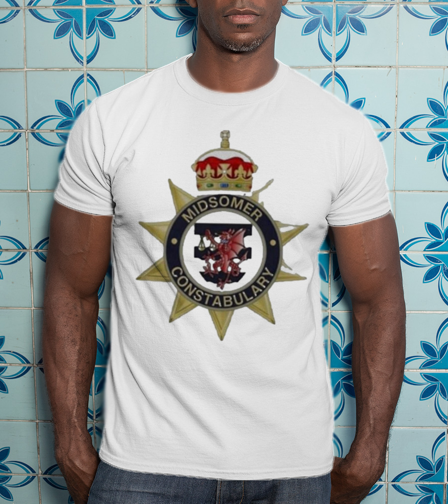 Midsomer Constabulary Badge With Crown And Dragon Emblem T-Shirt