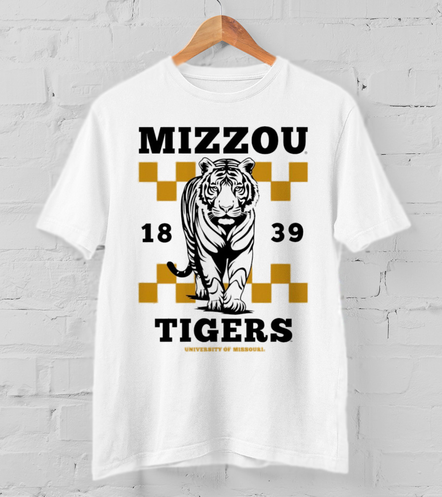 Mizzou Tigers University Of Missouri 1839 Tiger Walking T-Shirt