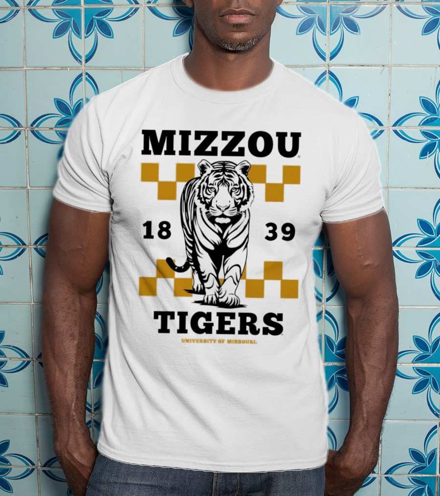 Mizzou Tigers University Of Missouri 1839 Tiger Walking T-Shirt
