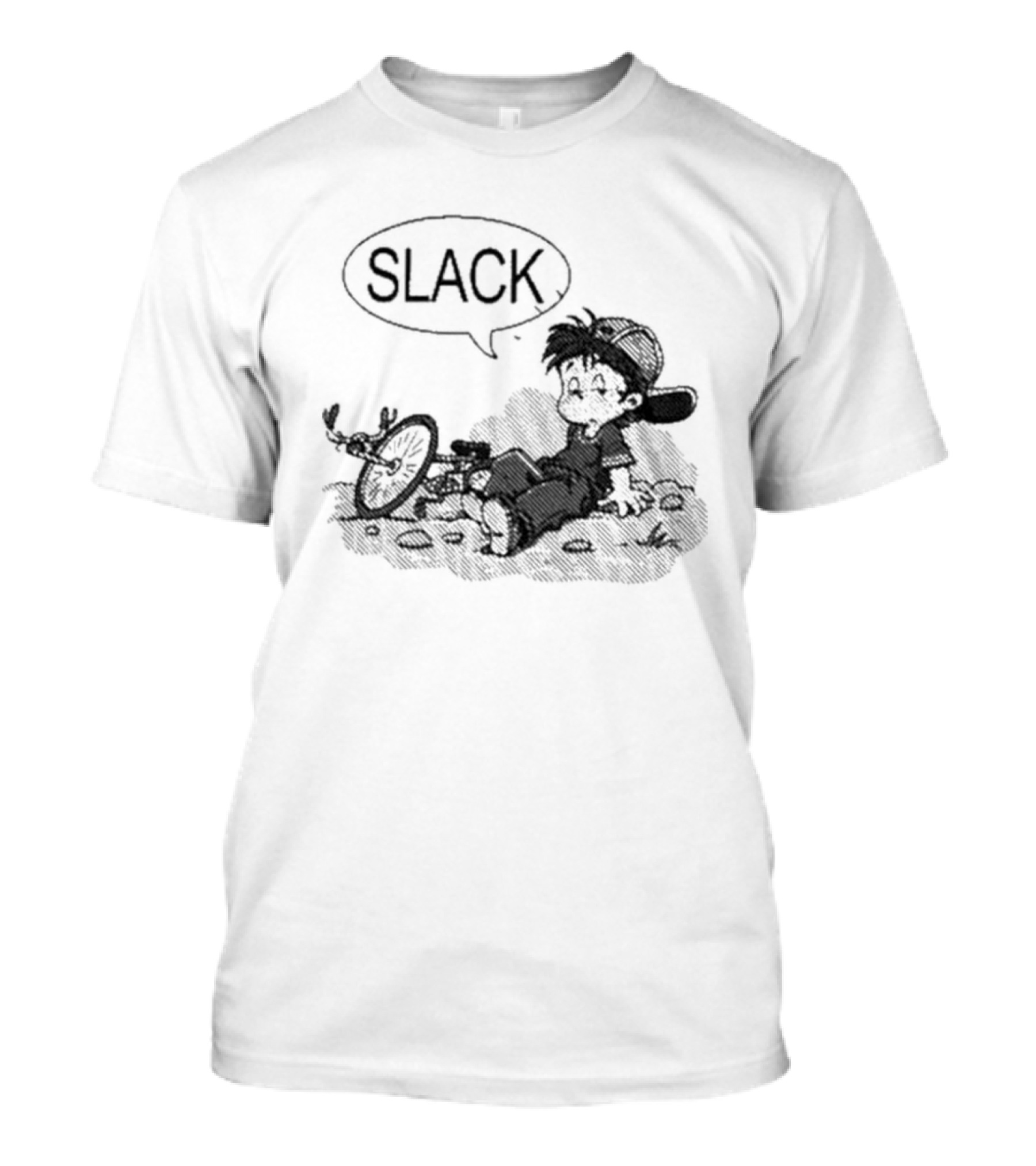 Slack Magazine Slack Biker Comic Character T-Shirt