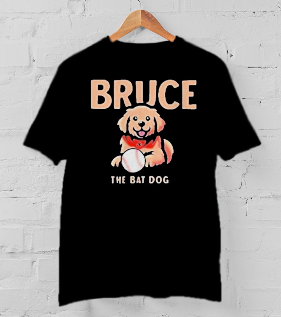 Bruce The Bat Dog Baseball Pup T-Shirt