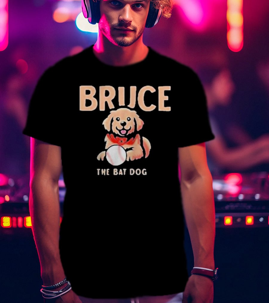 Bruce The Bat Dog Baseball Pup T-Shirt