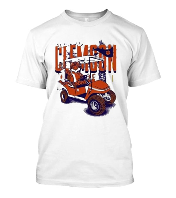 Clemson Tigers Golf Cart Mascot Adventure T-Shirt