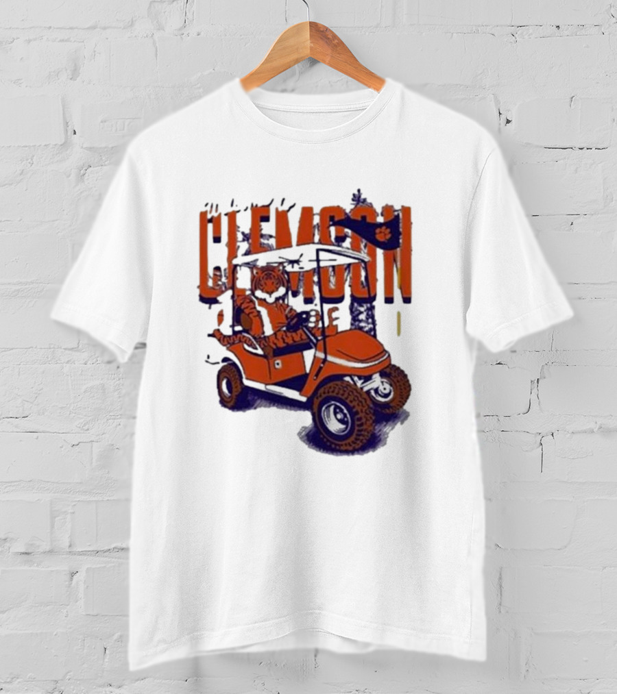 Clemson Tigers Golf Cart Mascot Adventure T-Shirt