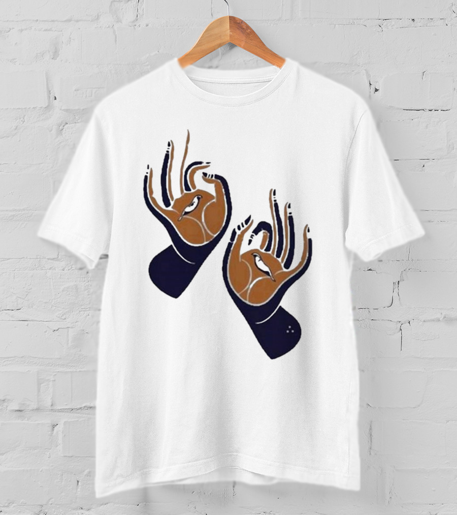 Zwangere Guy Zg Hands Bird Motif T-Shirt