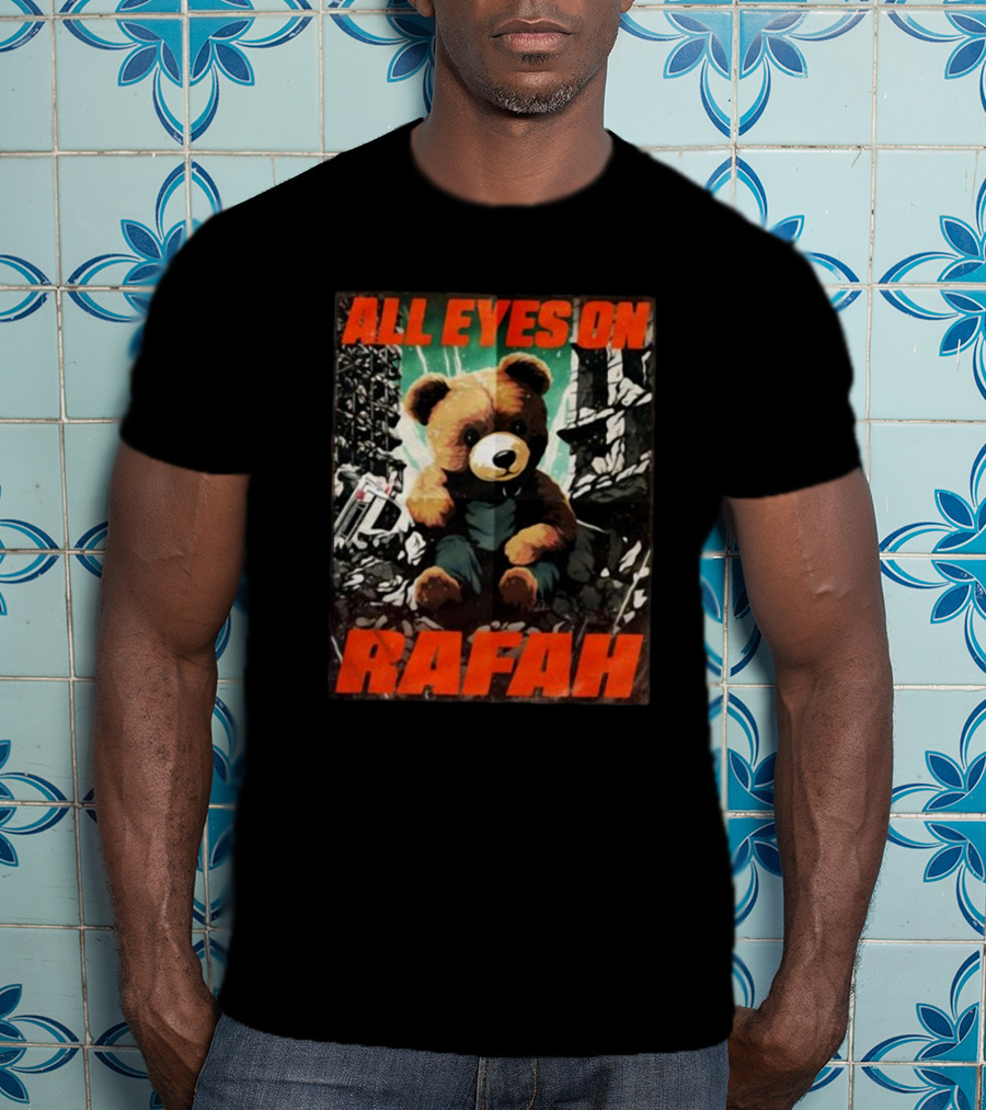 All Eyes On Rafah Bear Amidst Urban Rubble T-Shirt