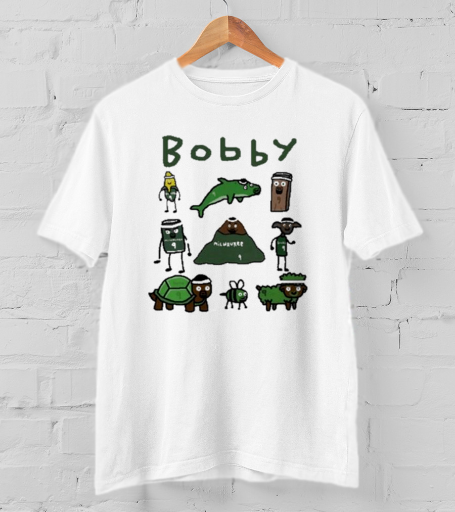 Bobby Milwaukee Nine Characters With Animals And Mountain T-Shirt