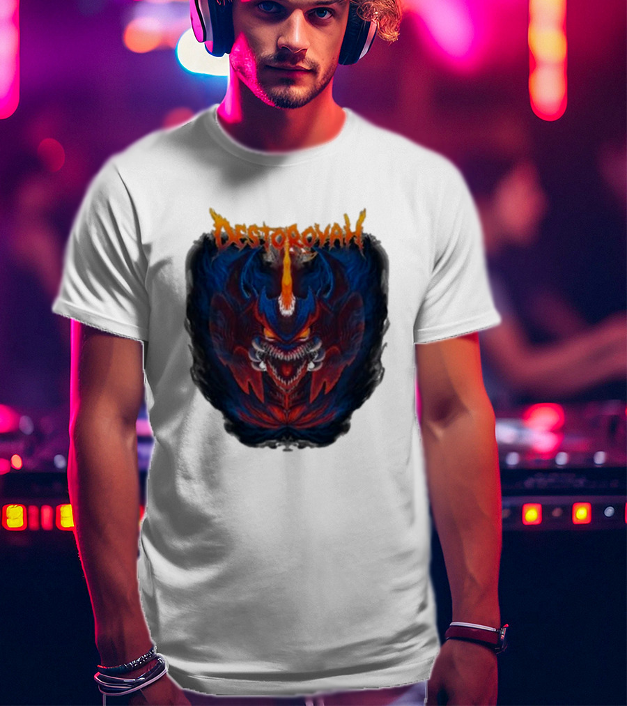 Cavitycolors Destoroyah Fiery Monster Graphics T-Shirt