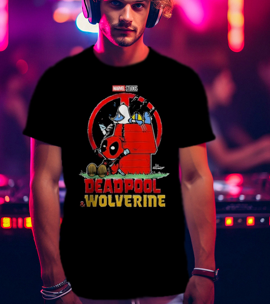 Marvel Studios Deadpool And Wolverine Peanuts Snoopy Crossover T-Shirt