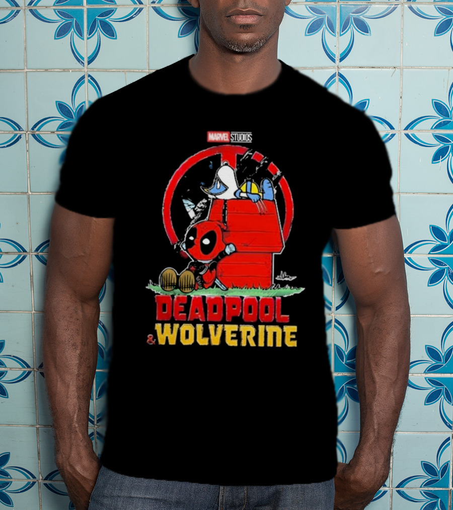 Marvel Studios Deadpool And Wolverine Peanuts Snoopy Crossover T-Shirt